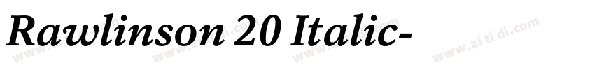 Rawlinson 20 Italic字体转换